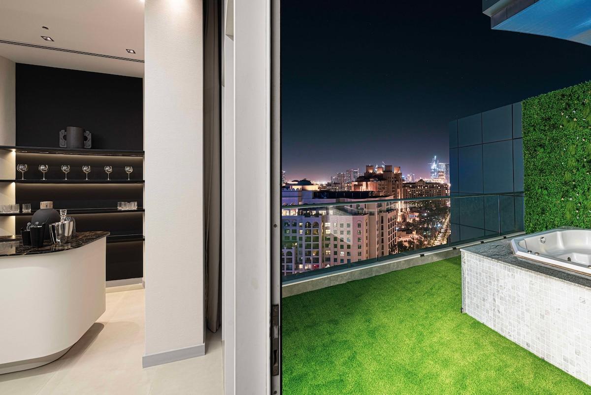 Palm Penthouse Sky Villa - Vast Terrace & Jacuzzi - 5